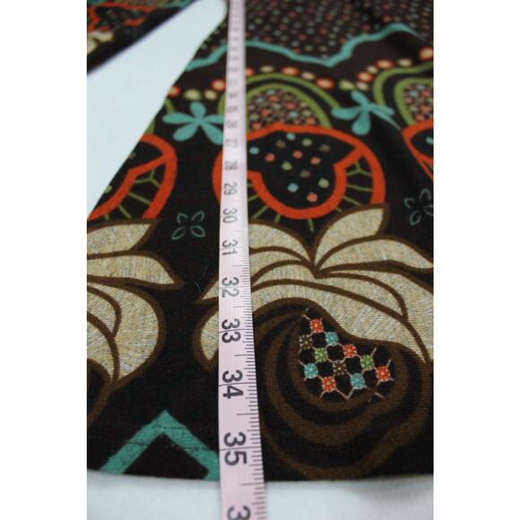 Funky People Boho Print Long Sleeve Mini Dress L Polka Dot Border - Picture 5 of 5